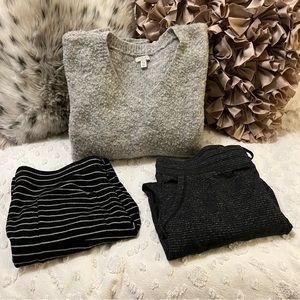 Lou & Grey Striped Sweat Champion Sweats Sonoma Oversized Pullover Knit Sweater